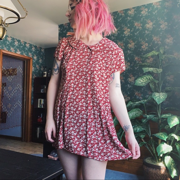 Vintage Dresses & Skirts - Floral Mini-Dress